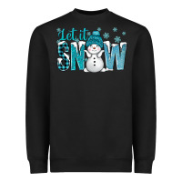 Let It Snow With Cute Snowman Bbs Heavyweight Sweatshirt | Teevron