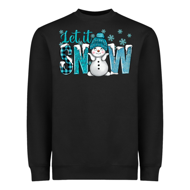 Let It Snow With Cute Snowman Bbs Heavyweight Sweatshirt by BundleAndBundleShop | Teevron