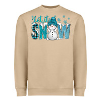 Mushroom let it snow with cute snowman bbs Heavyweight Sweatshirt - BundleAndBundleShop