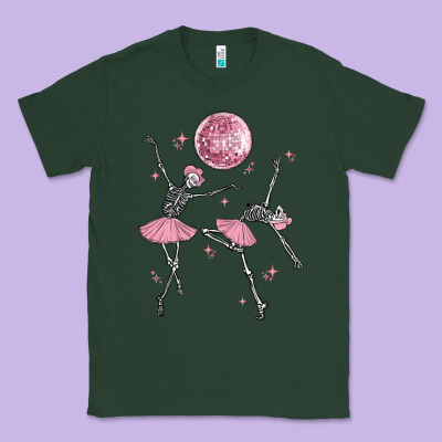 Skeleton Ballerina Classic Tee Designed By Maliassmallbusiness