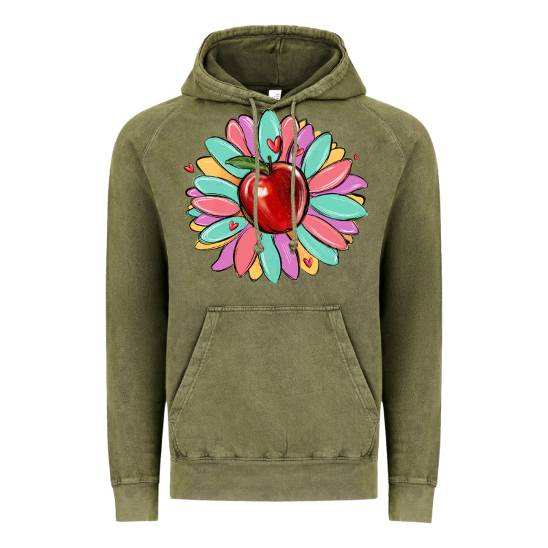 Teacher Apple Vintage Hoodie by MaliasSmallBusiness | Teevron