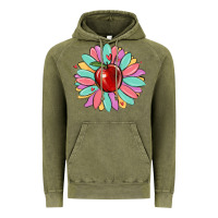 Vintage Olive teacher apple Vintage Hoodie - MaliasSmallBusiness