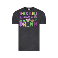 Vintage Black this girl needs a drink Vintage Tee - MaliasSmallBusiness