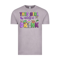 Vintage Zinc this girl needs a drink Vintage Tee - MaliasSmallBusiness