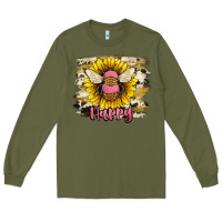 Army Green bee happy Long Sleeve Tee - JahusDesignShop