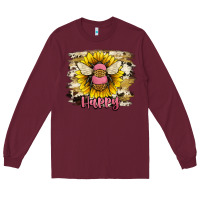 Burgundy bee happy Long Sleeve Tee - JahusDesignShop