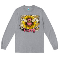 Heather Grey bee happy Long Sleeve Tee - JahusDesignShop