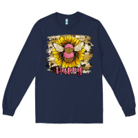 Navy bee happy Long Sleeve Tee - JahusDesignShop