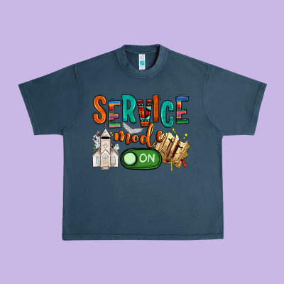 Service Mode On Urban Heavy Tee Designed By Nancycooperartshop