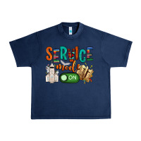 Navy service mode on Urban Heavy Tee - NancyCooperArtShop