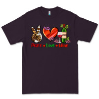 Plum peace love wine Premium Tee - AdoDesignShop