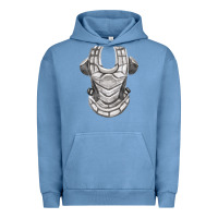 Pigment Pebble Blue Chest Protector Fa Element Urban Hoodie - FaDigitalArtStudio