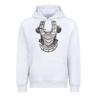 White Chest Protector Fa Element Urban Hoodie - FaDigitalArtStudio