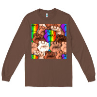 Chestnut Pride lgbtq fists seamless pattern Long Sleeve Tee - BundleAndBundleShop