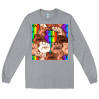 Heather Grey Pride lgbtq fists seamless pattern Long Sleeve Tee - BundleAndBundleShop