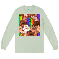 Matcha Pride lgbtq fists seamless pattern Long Sleeve Tee - BundleAndBundleShop