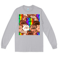Moon Dust Pride lgbtq fists seamless pattern Long Sleeve Tee - BundleAndBundleShop