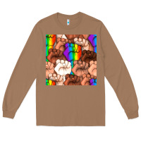 Toasted Coconut Pride lgbtq fists seamless pattern Long Sleeve Tee - BundleAndBundleShop
