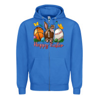 True Royal Happy Easter sports with butterfly Zipper Hoodie - NancyCooperArtShop