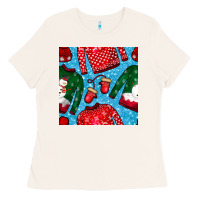 Bone christmas clothes seamless pattern Ladies Tee - BundleAndBundleShop