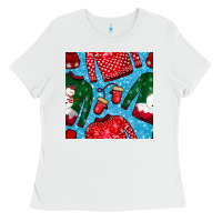 White christmas clothes seamless pattern Ladies Tee - BundleAndBundleShop