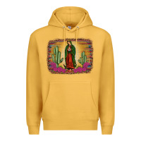 Mustard western our lady of Guadalupe Premium Hoodie - JahusDesignShop