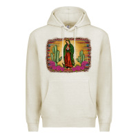 Oatmeal Heather western our lady of Guadalupe Premium Hoodie - JahusDesignShop