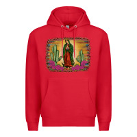 Red western our lady of Guadalupe Premium Hoodie - JahusDesignShop