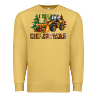 Antique Gold i dig christmas bulldozer Premium Sweatshirt - CowGirlArtShop