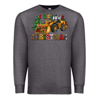 Charcoal Heather i dig christmas bulldozer Premium Sweatshirt - CowGirlArtShop