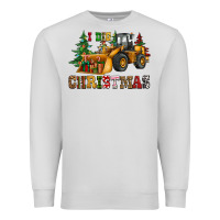 Dove Grey i dig christmas bulldozer Premium Sweatshirt - CowGirlArtShop