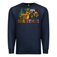 Navy i dig christmas bulldozer Premium Sweatshirt - CowGirlArtShop