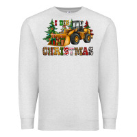Oatmeal Heather i dig christmas bulldozer Premium Sweatshirt - CowGirlArtShop