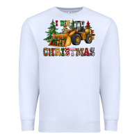 White i dig christmas bulldozer Premium Sweatshirt - CowGirlArtShop