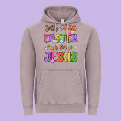 Silly Rabbit Easter Is For Jesus Vintage Hoodie Designed By Maliassmallbusiness