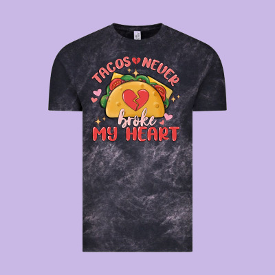 Tacos Never Broke My Heart Vintage Tee Designed By Maliassmallbusiness