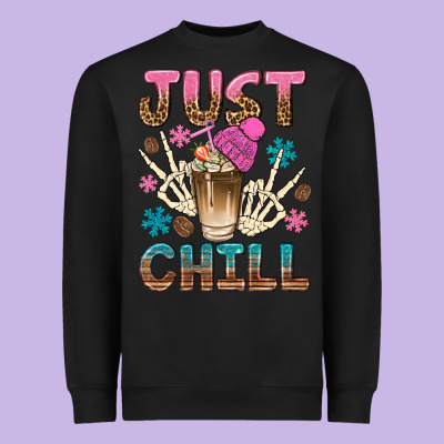 Just Chill With Coffee Bean Bbs Heavyweight Sweatshirt Designed By Bundleandbundleshop