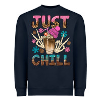 Navy just chill with coffee bean bbs Heavyweight Sweatshirt - BundleAndBundleShop