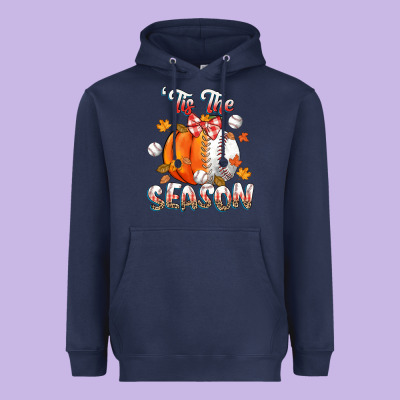 Its The Season Baseball Heavyweight Hoodie Designed By Cowgirlartshop
