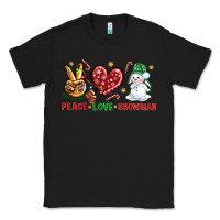Black peace love snowman Classic Tee - NancyCooperArtShop