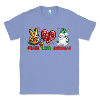 Colony Blue peace love snowman Classic Tee - NancyCooperArtShop