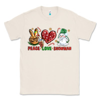 Natural peace love snowman Classic Tee - NancyCooperArtShop