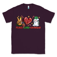 Plum peace love snowman Classic Tee - NancyCooperArtShop