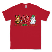 Red peace love snowman Classic Tee - NancyCooperArtShop