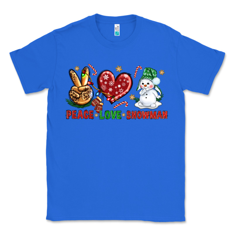 Peace Love Snowman Classic Tee by NancyCooperArtShop | Teevron