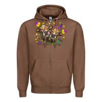 Chestnut Mardi Gras heifers Zipper Hoodie - NancyCooperArtShop