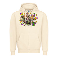 Sandshell Mardi Gras heifers Zipper Hoodie - NancyCooperArtShop