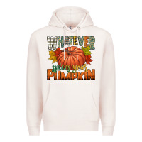 Pale Pink whatever spices your pumpkin Premium Hoodie - CowGirlArtShop