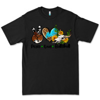 Black peace love  bullskull Premium Tee - AdoDesignShop