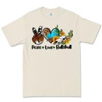 Peace Love  Bullskull Premium Tee | Teevron